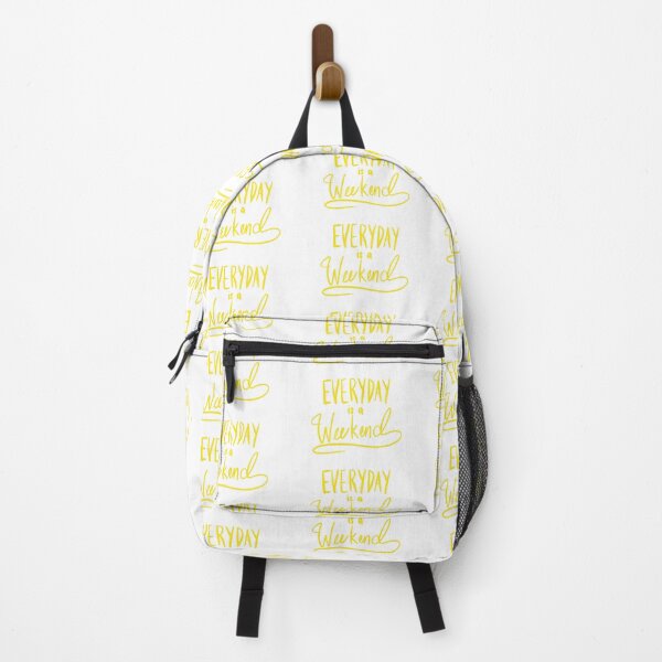 Item preview, Everyday Is A Weekend Yellow Simple Art Print designed and sold by lineartdesigns.
