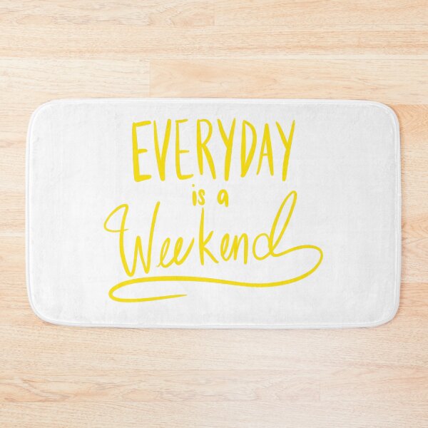 Item preview, Everyday Is A Weekend Yellow Simple Art Print designed and sold by lineartdesigns.