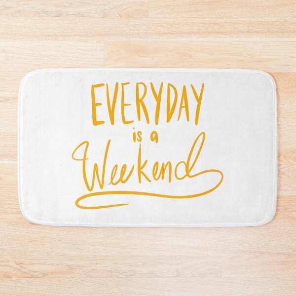 Item preview, Everyday Is A Weekend Orange Simple Art Print designed and sold by lineartdesigns.