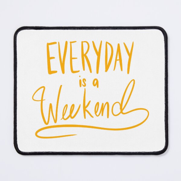 Item preview, Everyday Is A Weekend Orange Simple Art Print designed and sold by lineartdesigns.