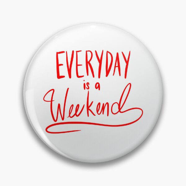 Artikelvorschau, Everyday Is A Weekend Red Simple Art Print entworfen und verkauft von lineartdesigns.