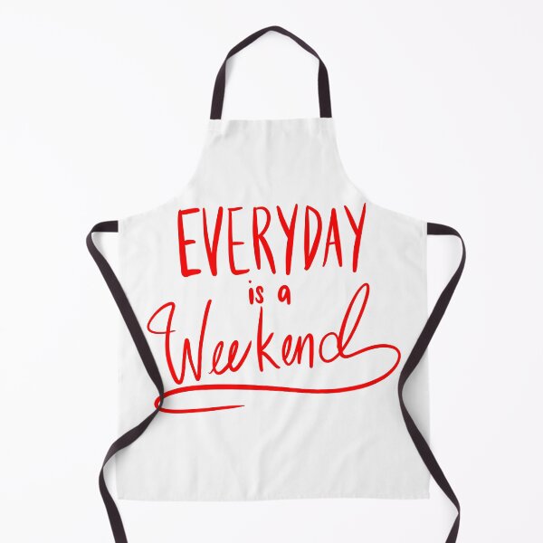 Item preview, Everyday Is A Weekend Red Simple Art Print designed and sold by lineartdesigns.