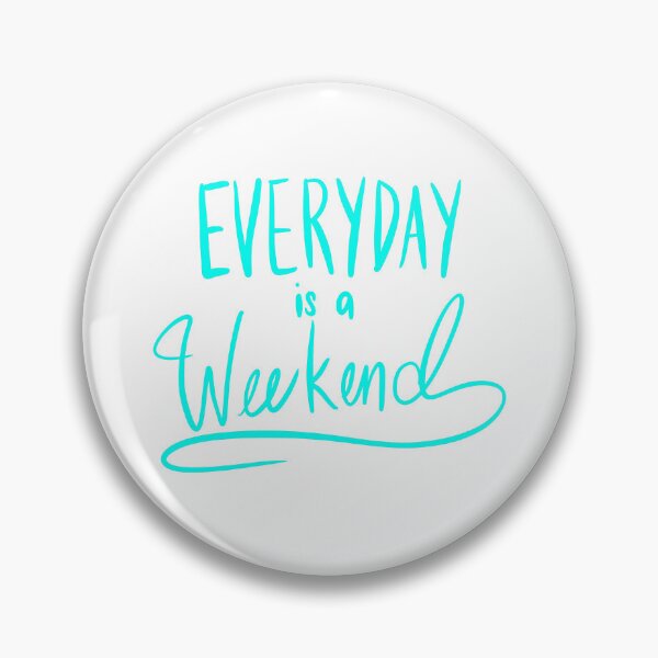 Artikelvorschau, Everyday Is A Weekend Cyan Simple Art Print entworfen und verkauft von lineartdesigns.