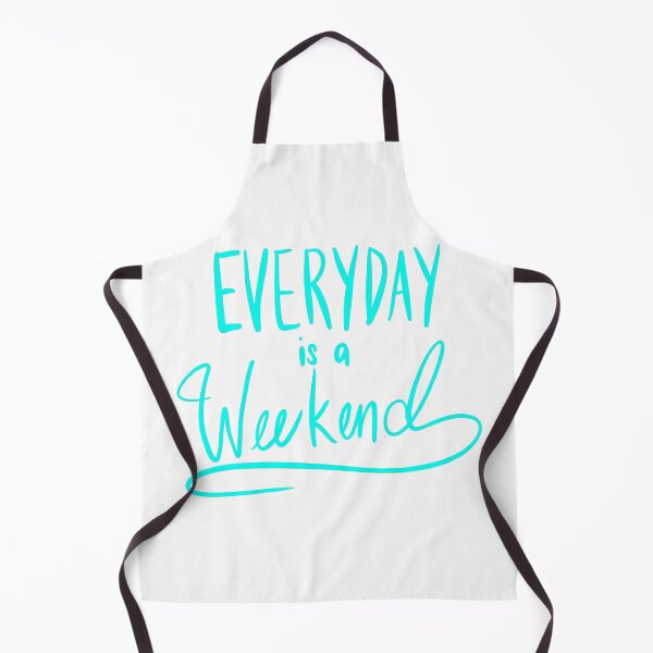 Item preview, Everyday Is A Weekend Cyan Simple Art Print designed and sold by lineartdesigns.