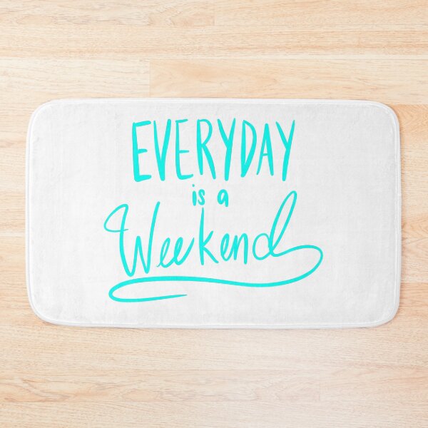 Item preview, Everyday Is A Weekend Cyan Simple Art Print designed and sold by lineartdesigns.