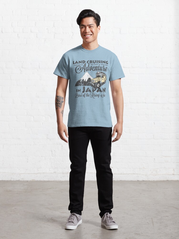 Alternate view of Landcruising Adventure in Japan - Curly font edition Classic T-Shirt