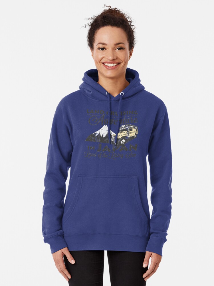 Alternate view of Landcruising Adventure in Japan - Curly font edition Pullover Hoodie