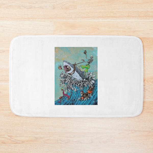 Item preview, Skeleton injoy with shark  designed and sold by Finding Print.