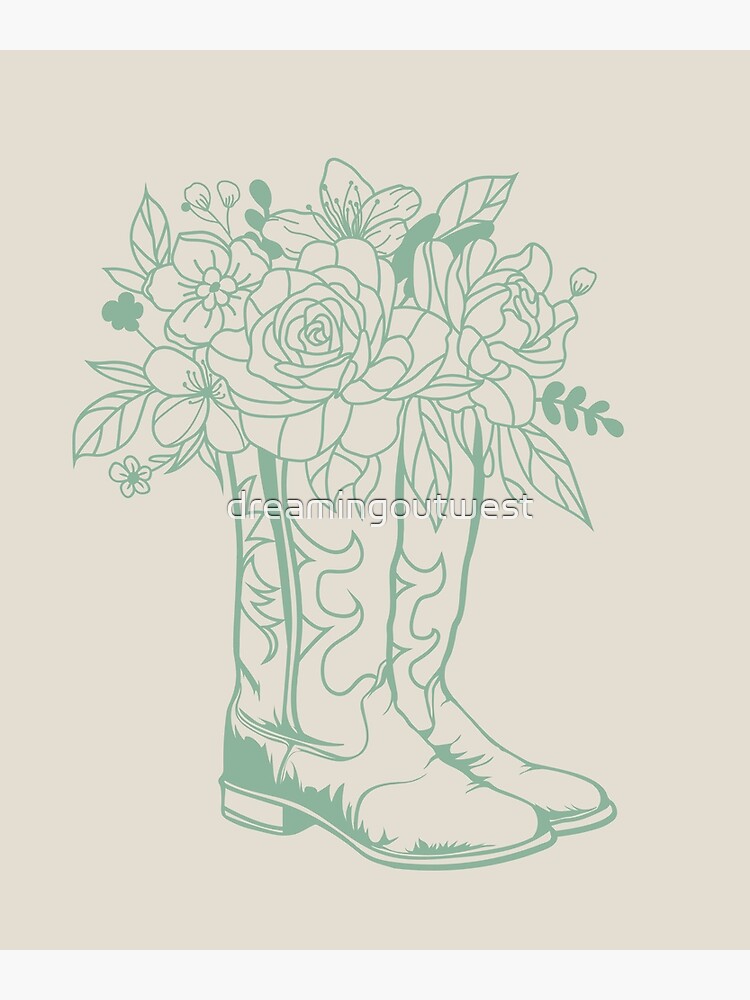 Mint green cowgirl on sale boots