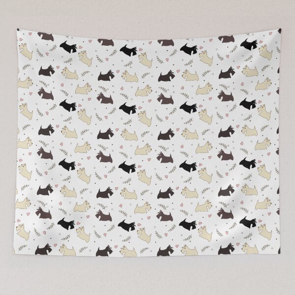 Item preview, Scottish terriers and Hearts designed and sold by RiazanovaArt.