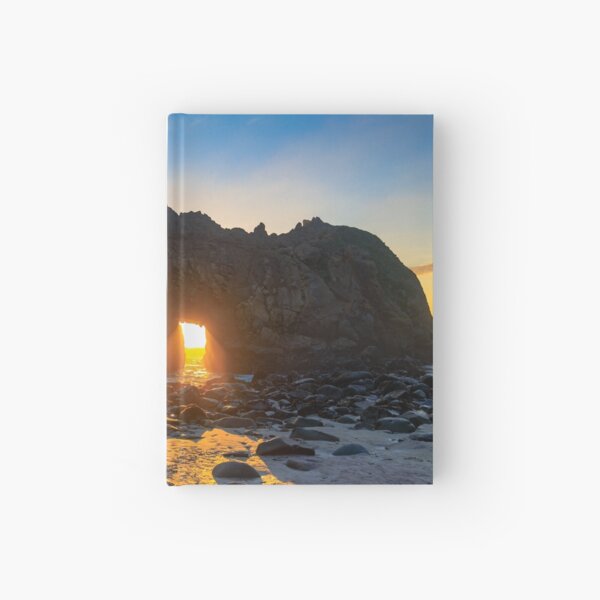Pfifer Beach Keyhole Rock Sunset Hardcover Journal