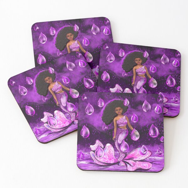 Item preview, Mermaid in the rain 2022, mermaid among raindrops falling into Water. The best Gifts for black women 2022 designed and sold by Artonmytee.