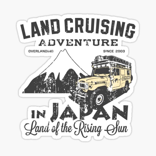 Landcruising Adventure in Japan - Straight font edition Sticker