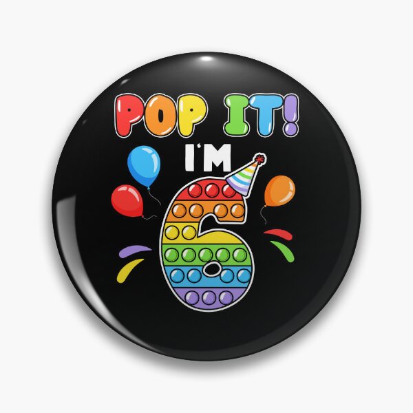 Item preview, Pop It I'm 6th Kids school age Birthday Pop It Fidget Colorful  designed and sold by Master Jay.