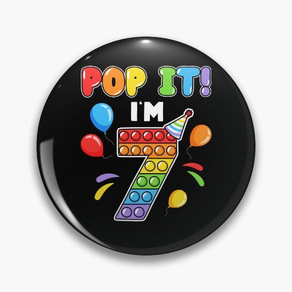 Item preview, Pop It I'm 7th Kids school age Birthday Pop It Fidget Colorful  designed and sold by Master Jay.
