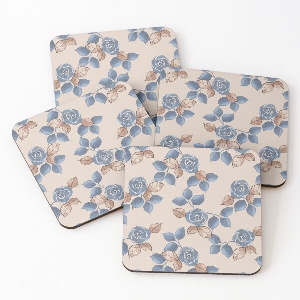 Item preview, Blue Watercolor Roses (Blush) designed and sold by HildegunStudio.