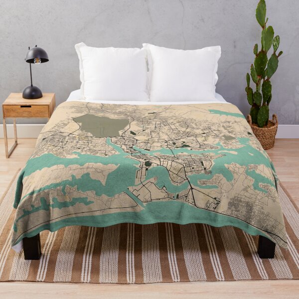 Item preview, Abidjan City Map of Côte d'Ivoire - Vintage designed and sold by deMAP.