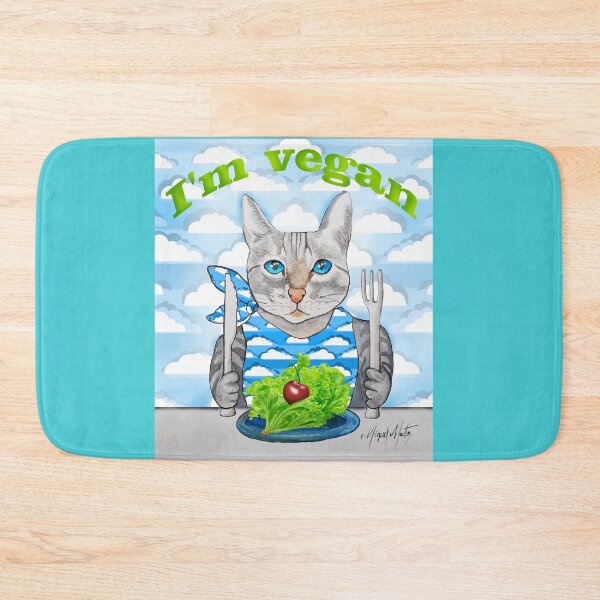 Item preview, I'm vegan cat. Art by Miguel Matos Official designed and sold by MiguelMatosArt.