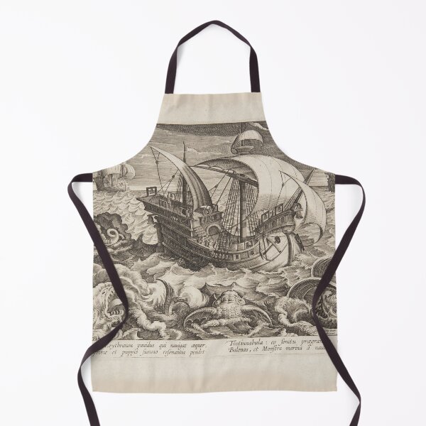 Item preview, Medieval ship and monsters designed and sold by Vintage Designs +.