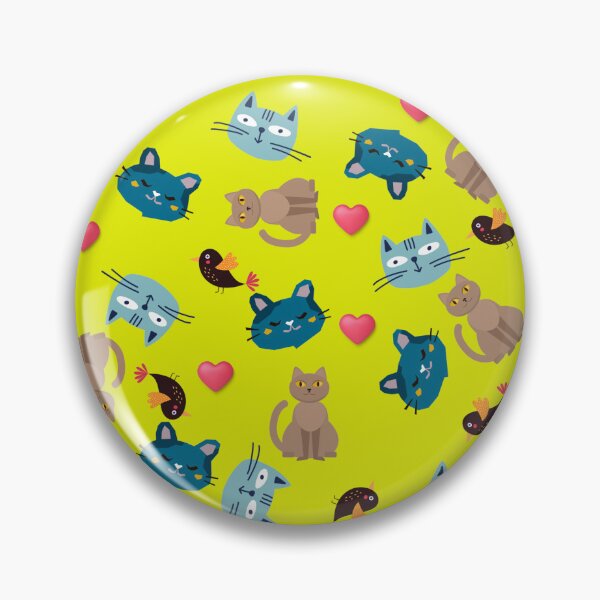 Item preview, Cats, birds, and hearts tossed every which-way. designed and sold by Deneese.