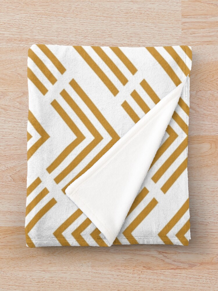 Thumbnail 3 von 6, Fleecedecke, Dark Orange and White Chevron Arrow Pattern Pairs DE 2022 Popular Color Alameda Ochre DET482 designt und verkauft von ColorOfTheYears.