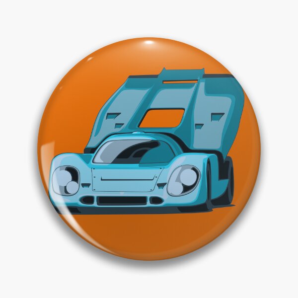 Item preview, 917 Racing Legend -  Artwork - Minimalistic 1970 open rear bonnet blue designed and sold by SketchNinja.