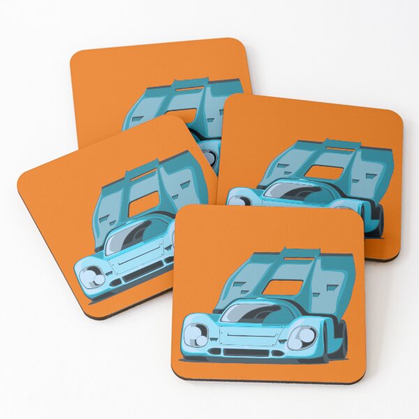 Item preview, 917 Racing Legend -  Artwork - Minimalistic 1970 open rear bonnet blue designed and sold by SketchNinja.