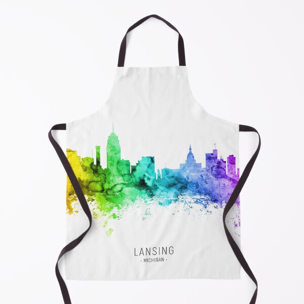 Item preview, Lansing Michigan Skyline designed and sold by ArtPrints.