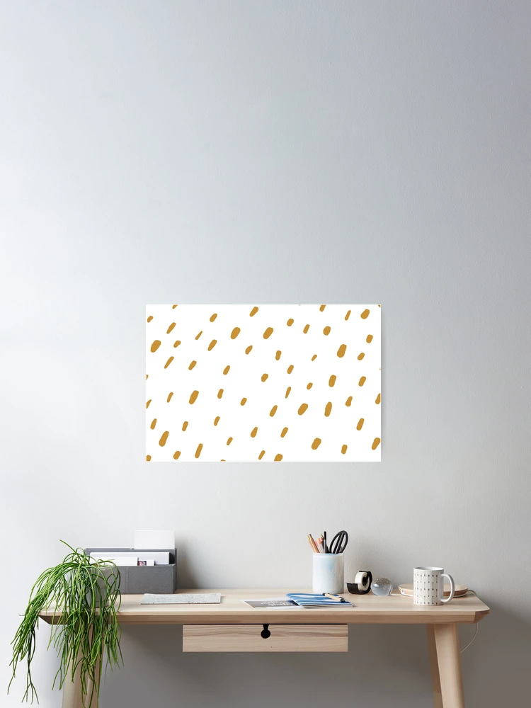 Thumbnail 2 von 3, Poster, Dark Orange and White Blot Polka Dot Pattern Pairs DE 2022 Popular Color Alameda Ochre DET482 designt und verkauft von ColorOfTheYears.
