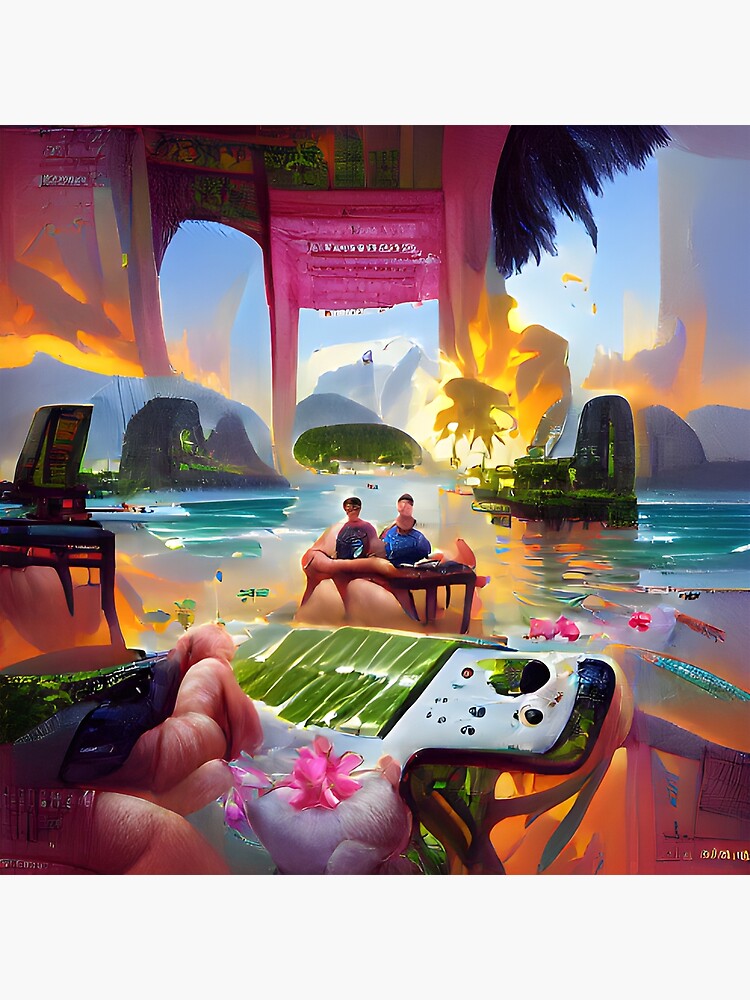 "AI generated art, The Gaming Paradise" Poster for Sale by