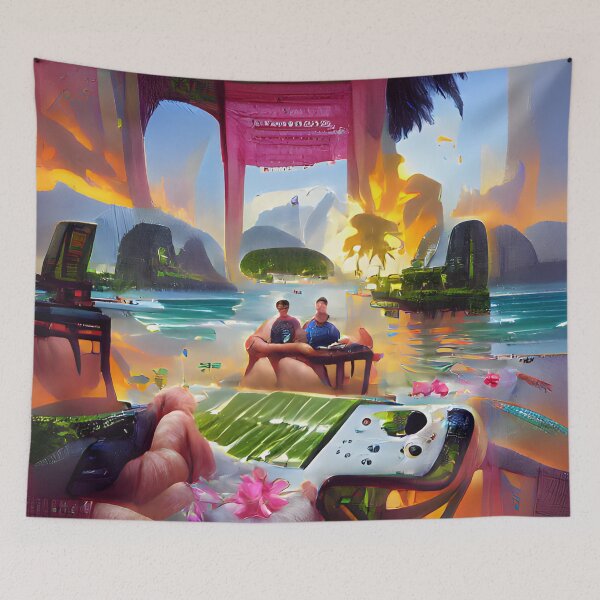 Item preview, AI generated art, The Gaming Paradise designed and sold by aiartdirection.