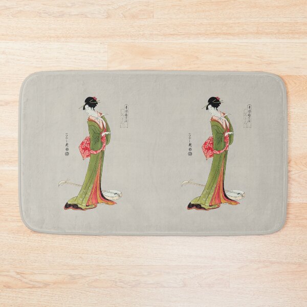 Item preview, Itsutomi, Japanese woman in a kimono and a shamisen on the floor, Geisha vintage designed and sold by NineJuly.