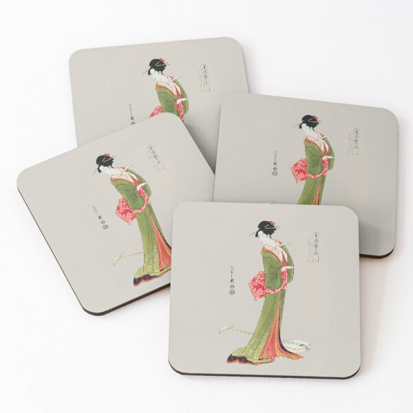 Item preview, Itsutomi, Japanese woman in a kimono and a shamisen on the floor, Geisha vintage designed and sold by NineJuly.