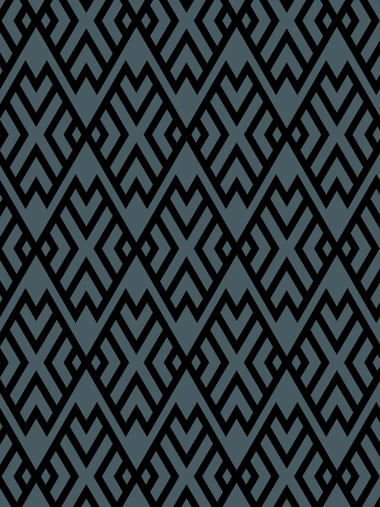 Thumbnail 6 von 6, Leichter Pullover, Black and Dark Blue Diamond Shape Tile Pattern Pairs DE 2022 Popular Color Blue Tapestry DET545 designt und verkauft von ColorOfTheYears.