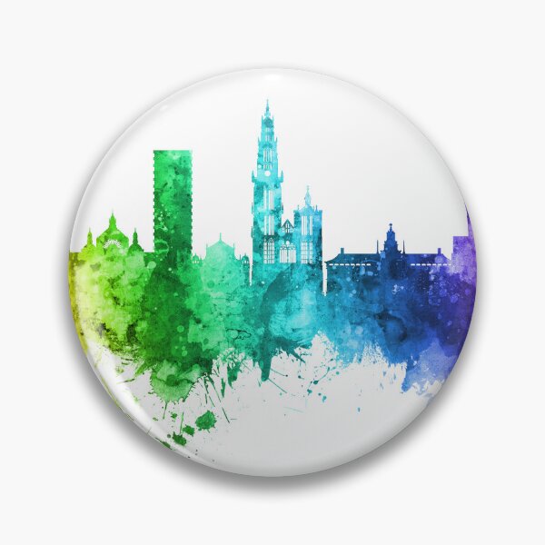 Item preview, Antwerp Belgium Skyline designed and sold by ArtPrints.