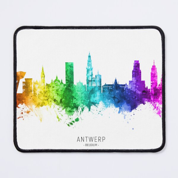 Item preview, Antwerp Belgium Skyline designed and sold by ArtPrints.