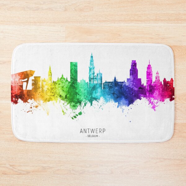 Item preview, Antwerp Belgium Skyline designed and sold by ArtPrints.