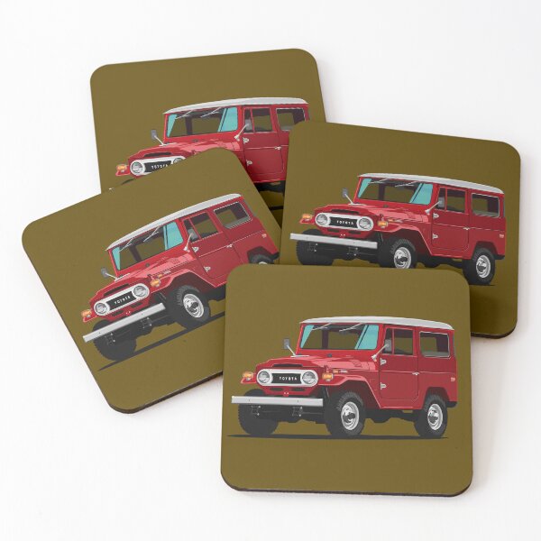 Item preview, Artwork 1970 Toyota FJ40 Landcruiser 4x4 Offroad red designed and sold by SketchNinja.
