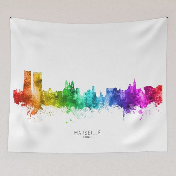 Item preview, Marseille France Skyline designed and sold by ArtPrints.