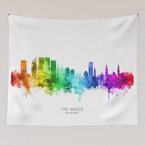Item preview, The Hague Netherlands Skyline designed and sold by ArtPrints.