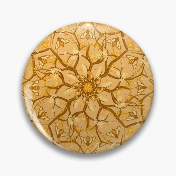 Item preview, Bees and Honeycomb flowers designed and sold by Caracelvanart.