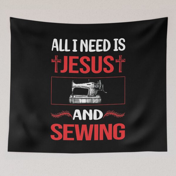 Item preview, Funny Jesus Sewing designed and sold by SunnyShop123.