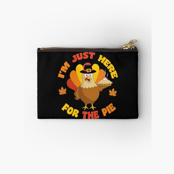 Item preview, I'm Just Here For The Pie, Funny Thanksgiving Turkey Pumpkin Pie designed and sold by SaliDesigner.