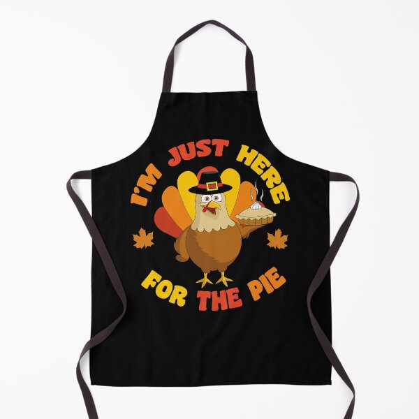 Item preview, I'm Just Here For The Pie, Funny Thanksgiving Turkey Pumpkin Pie designed and sold by SaliDesigner.