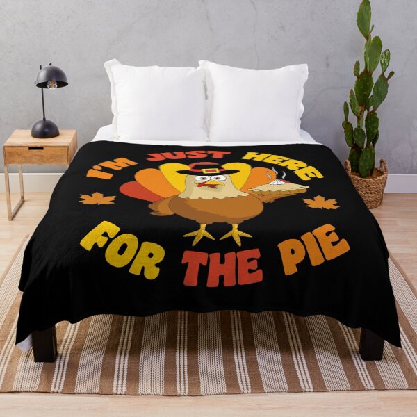 Item preview, I'm Just Here For The Pie, Funny Thanksgiving Turkey Pumpkin Pie designed and sold by SaliDesigner.