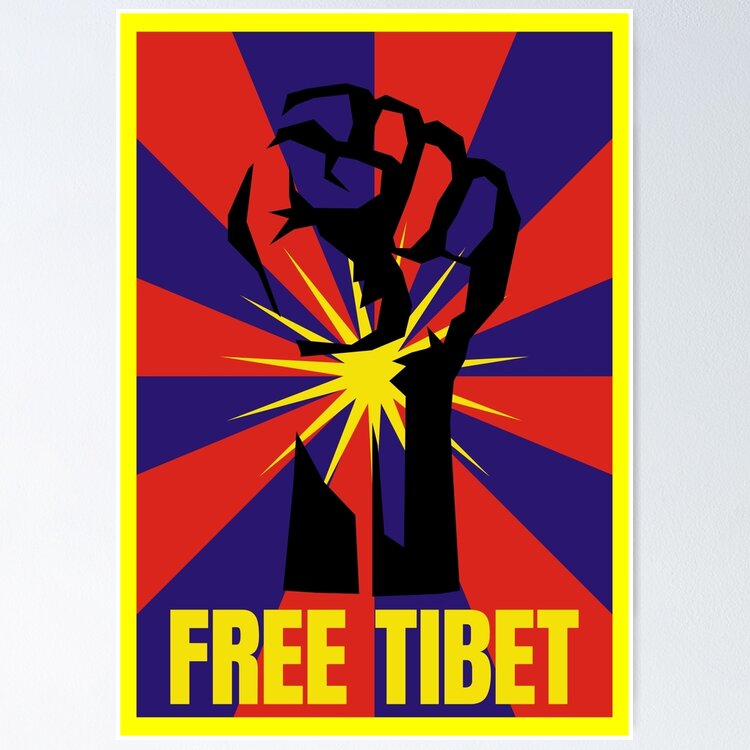 Free Tibet Tibetan Flag Sticker