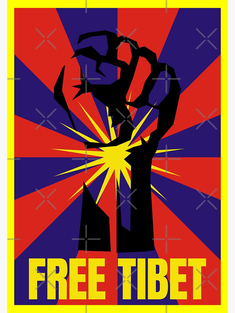 Free Tibet Tibetan Flag Sticker