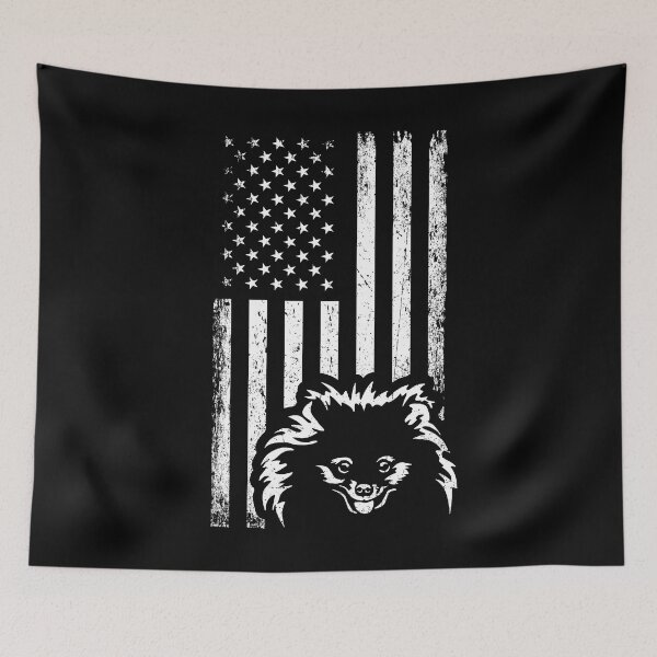 Item preview, Patriotic American Flag Teacup Pomeranian designed and sold by More Cute Dogs.