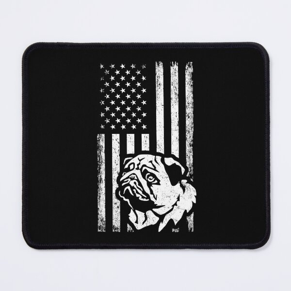 Item preview, Patriotic American Flag Grey Pug designed and sold by More Cute Dogs.