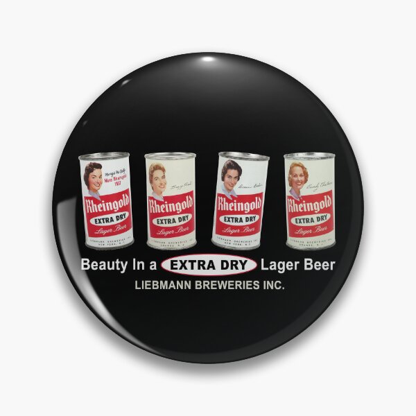 Item preview, Rheingold Beer Miss Rheingold Cans - Designed for dark items designed and sold by pineapplepink.